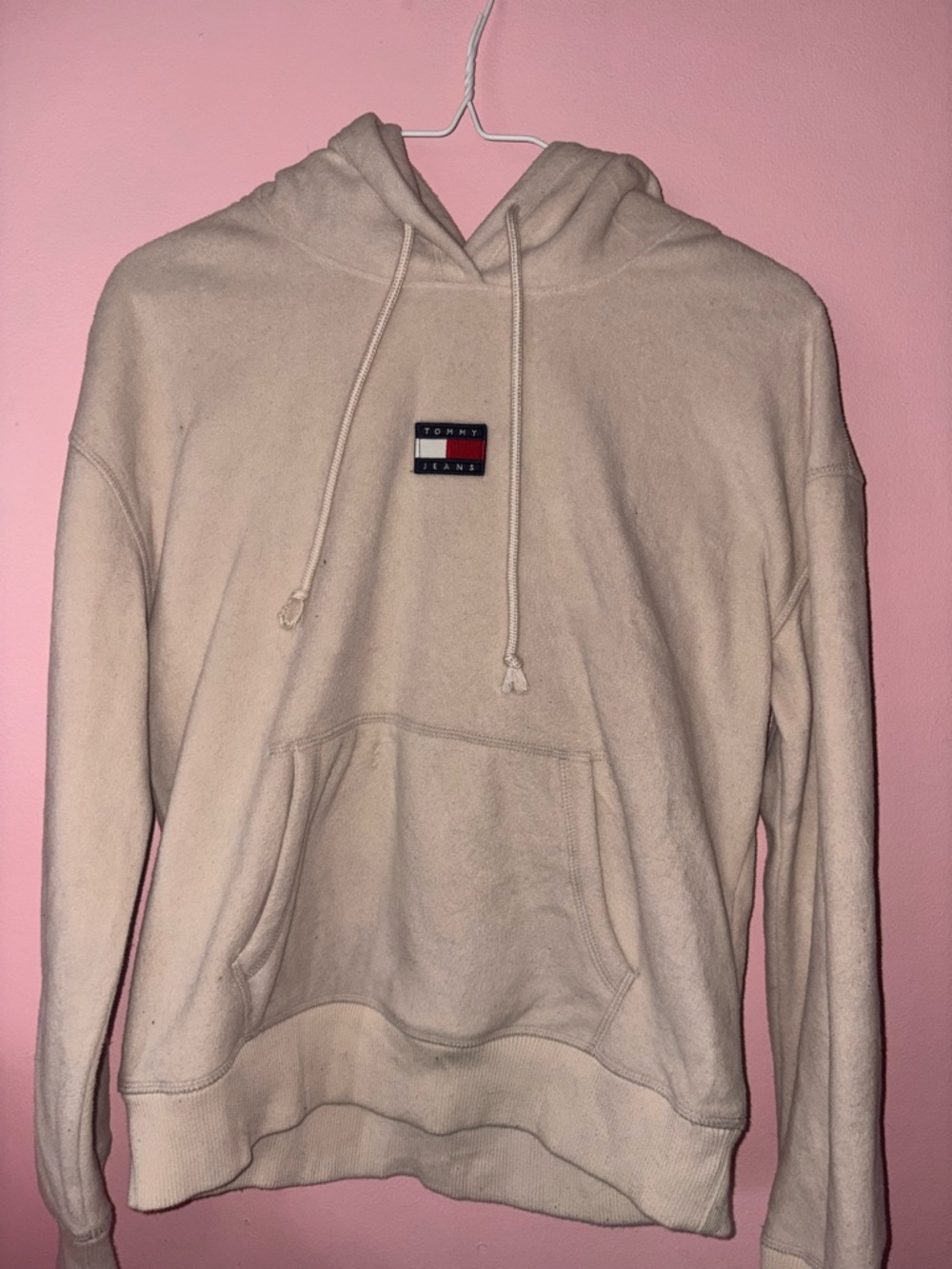 Tommy Hilfiger Cream Pullover Hoodie